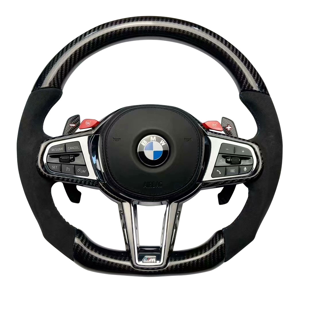 LCI Alcantara Carbon Steering Wheel for BMW G30 G80 G82 M4 G42 X3M F97 M340i