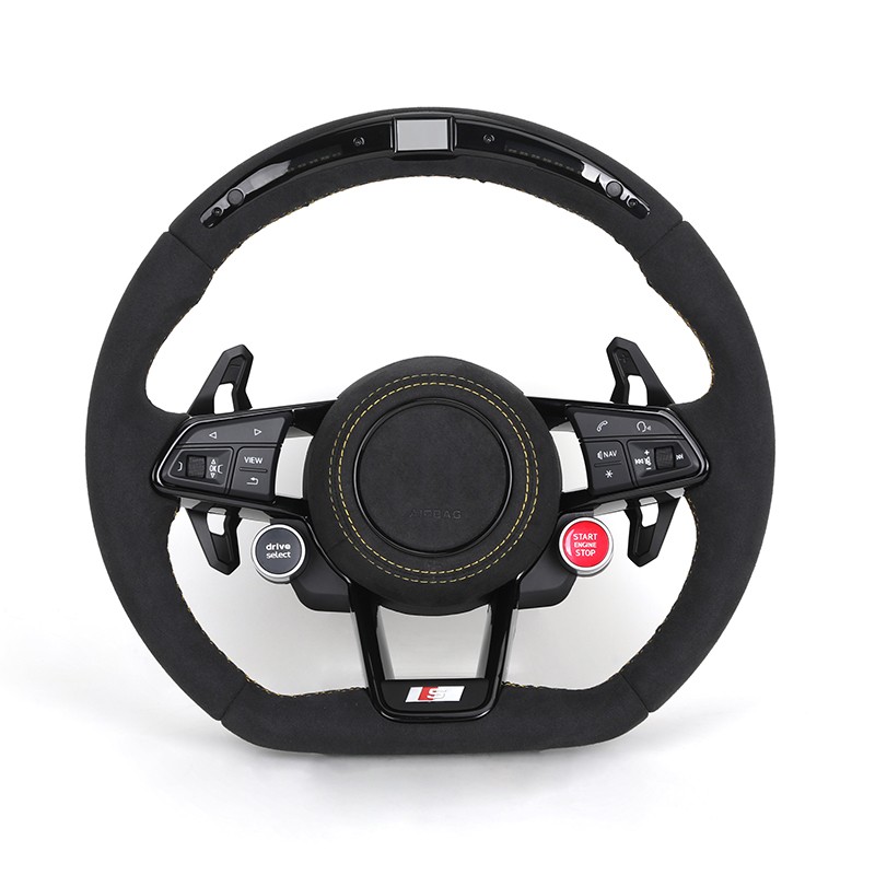 R8 Alcantara LED Steering Wheel for Audi A4 A3 8V A5 B8 B9 A6 C8 A7