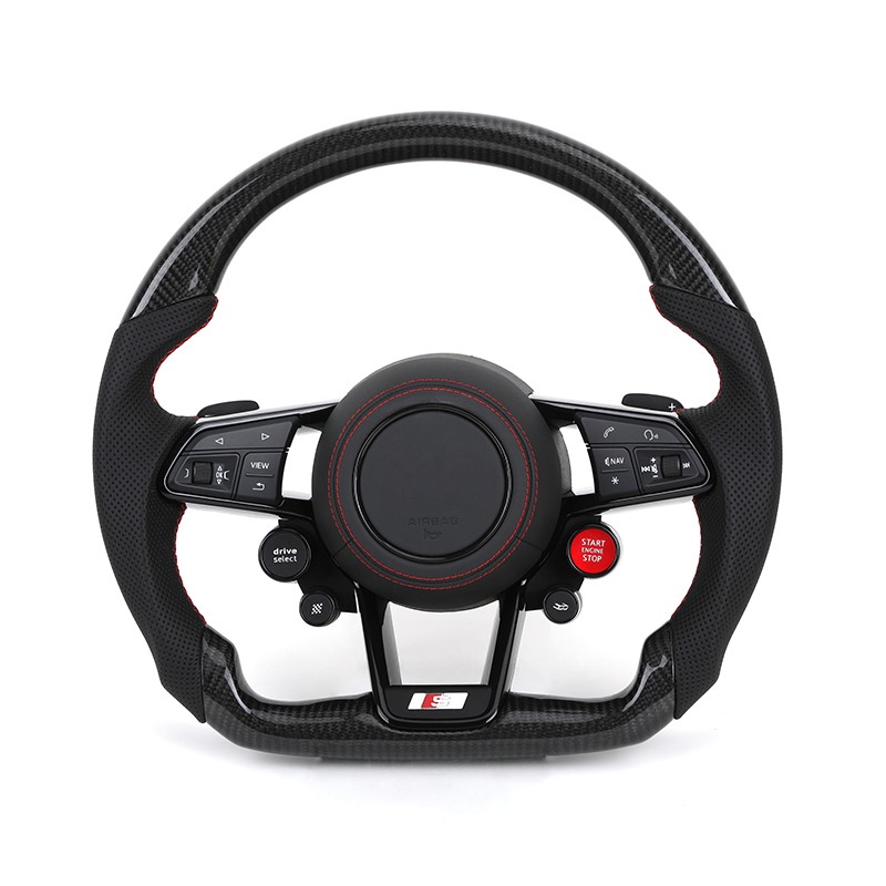 R8 Carbon Steering Wheel for Audi A3 A4 A5 A6 C7 C8 Q3 Q5 Q7 4L SQ5