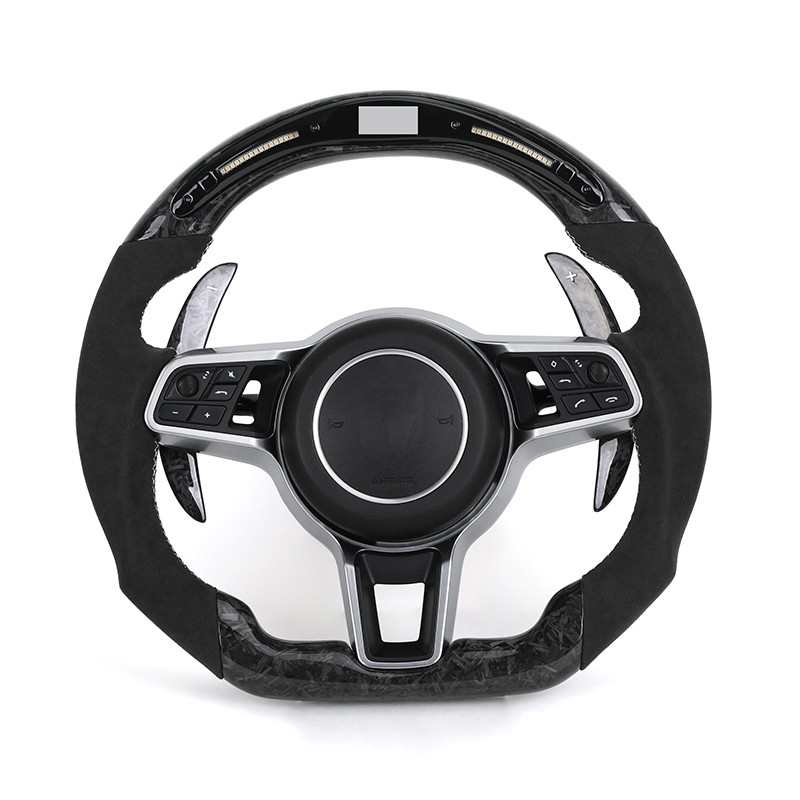 Alcantara Forged Carbon LED Steering Wheel for Porsche 991 991.2